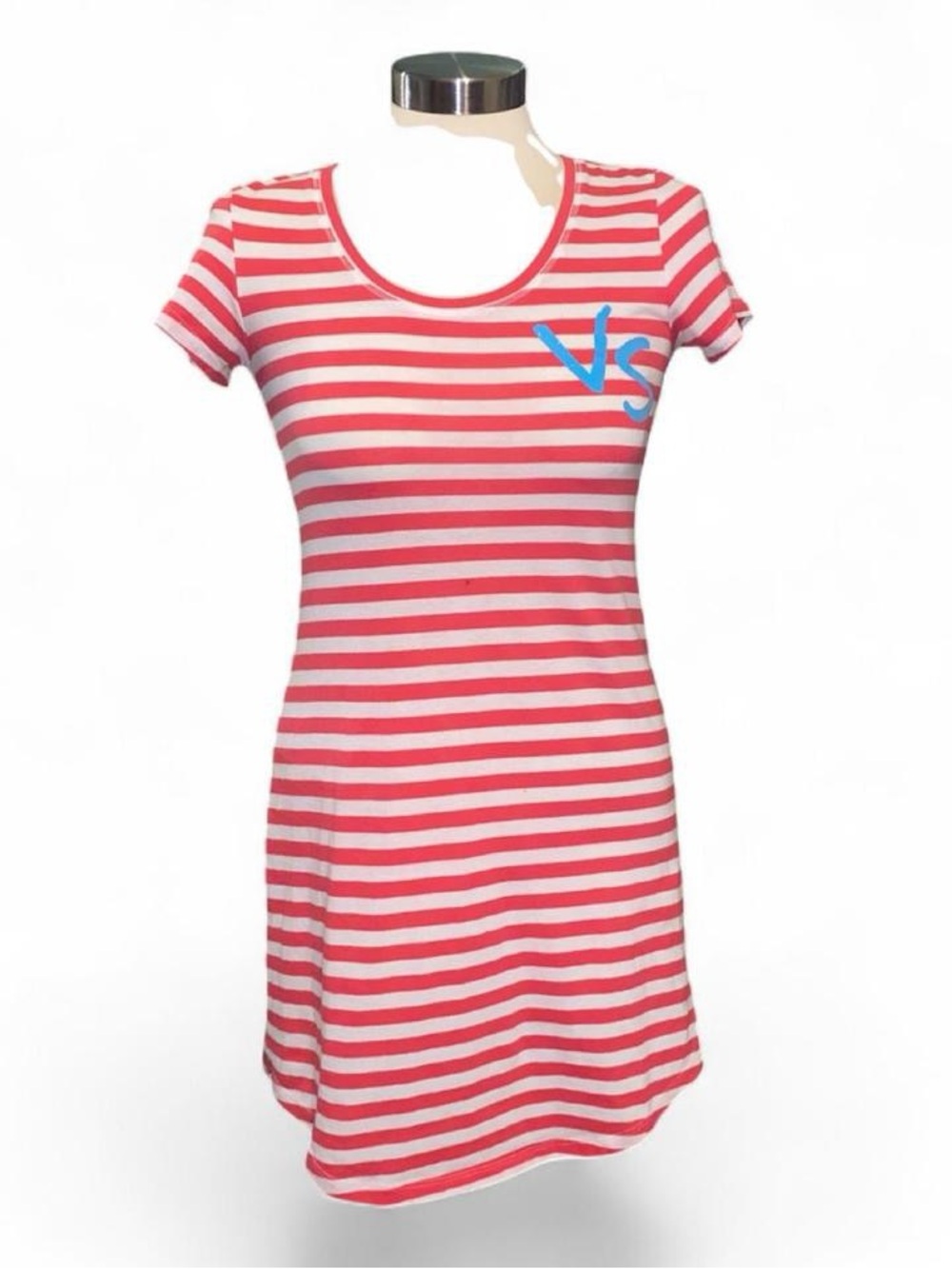 Victoria’s Secret Cotton Lingerie Pink and White Striped Nightgown